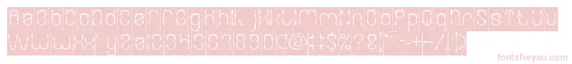 Fonte FIREWORK Inverse – fontes rosa em um fundo branco