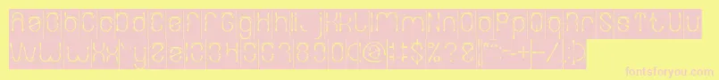 Czcionka FIREWORK Inverse – różowe czcionki na żółtym tle