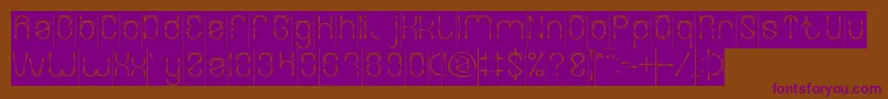 FIREWORK Inverse-Schriftart – Violette Schriften auf braunem Hintergrund