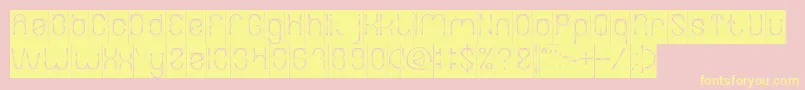 Czcionka FIREWORK Inverse – żółte czcionki na różowym tle