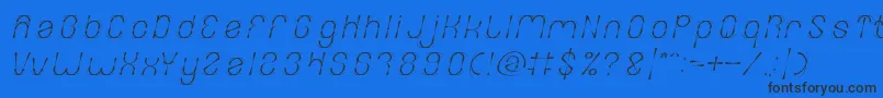 Шрифт FIREWORK Italic – чёрные шрифты на синем фоне