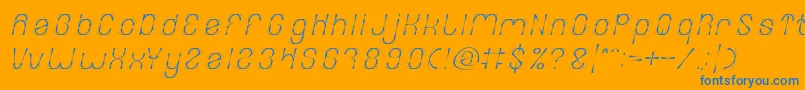 FIREWORK Italic Font – Blue Fonts on Orange Background