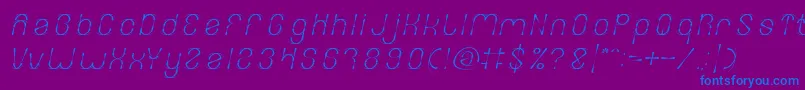 FIREWORK Italic Font – Blue Fonts on Purple Background