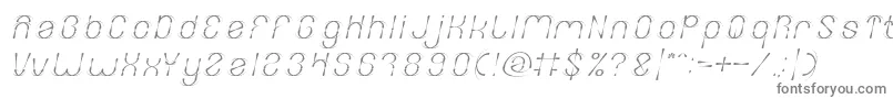 フォントFIREWORK Italic – 白い背景に灰色の文字