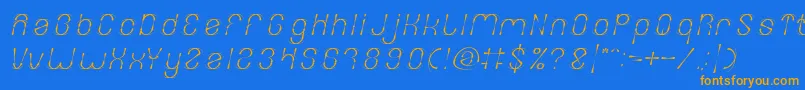 Шрифт FIREWORK Italic – оранжевые шрифты на синем фоне