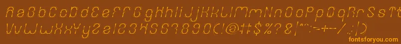 Шрифт FIREWORK Italic – оранжевые шрифты на коричневом фоне