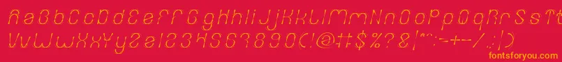 FIREWORK Italic Font – Orange Fonts on Red Background