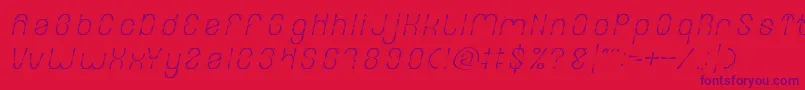 FIREWORK Italic Font – Purple Fonts on Red Background
