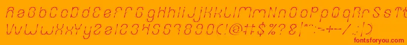 フォントFIREWORK Italic – オレンジの背景に赤い文字