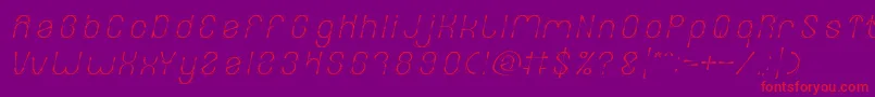 FIREWORK Italic Font – Red Fonts on Purple Background