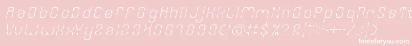 FIREWORK Italic Font – White Fonts on Pink Background