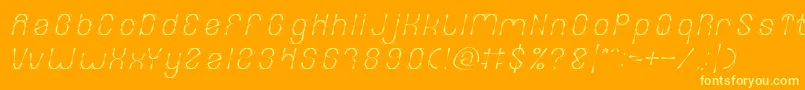 FIREWORK Italic Font – Yellow Fonts on Orange Background