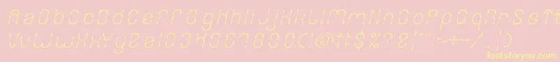 FIREWORK Italic Font – Yellow Fonts on Pink Background