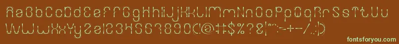 Шрифт FIREWORK – зелёные шрифты на коричневом фоне
