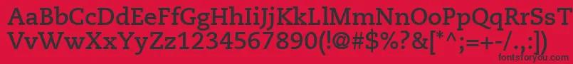 MonologueSsiBold Font – Black Fonts on Red Background