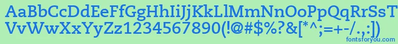 MonologueSsiBold Font – Blue Fonts on Green Background