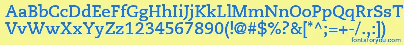 MonologueSsiBold Font – Blue Fonts on Yellow Background