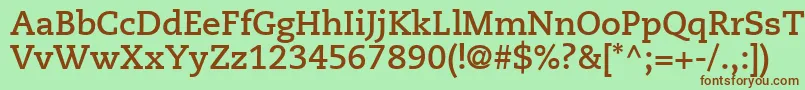 MonologueSsiBold Font – Brown Fonts on Green Background