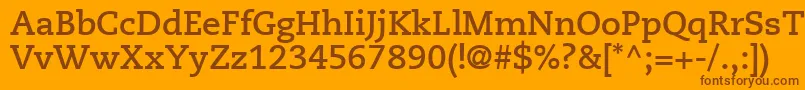 MonologueSsiBold Font – Brown Fonts on Orange Background