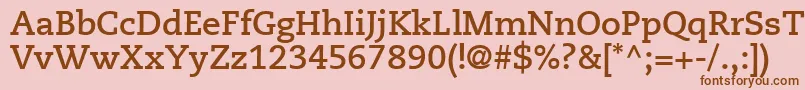 MonologueSsiBold Font – Brown Fonts on Pink Background