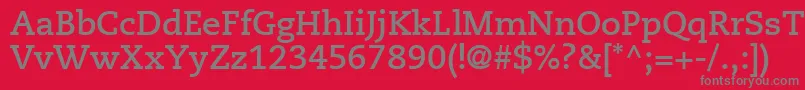 MonologueSsiBold Font – Gray Fonts on Red Background