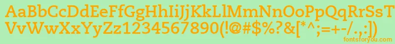 MonologueSsiBold Font – Orange Fonts on Green Background