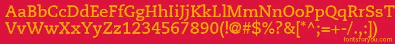 MonologueSsiBold Font – Orange Fonts on Red Background