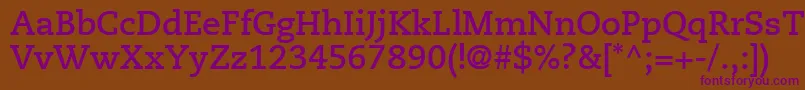 MonologueSsiBold Font – Purple Fonts on Brown Background