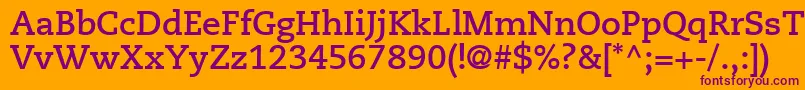 MonologueSsiBold Font – Purple Fonts on Orange Background