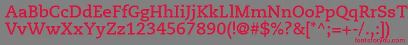 MonologueSsiBold Font – Red Fonts on Gray Background