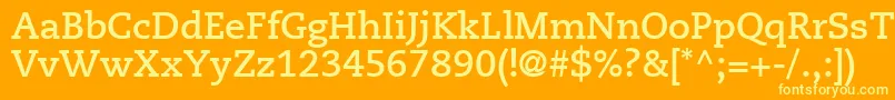 MonologueSsiBold Font – Yellow Fonts on Orange Background