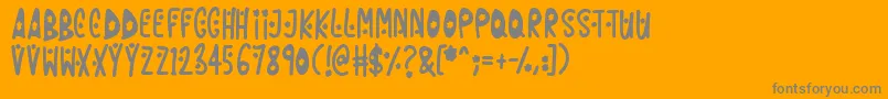 Fireworks Kid Font – Gray Fonts on Orange Background