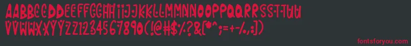 Fireworks Kid Font – Red Fonts on Black Background