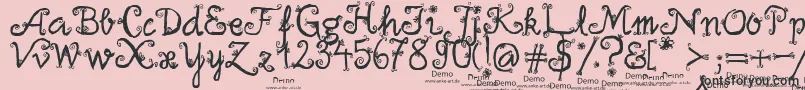 firlefanz demo Font – Black Fonts on Pink Background