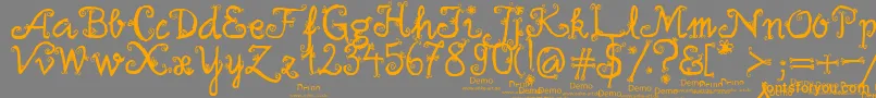 firlefanz demo Font – Orange Fonts on Gray Background