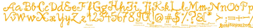 firlefanz demo Font – Orange Fonts on White Background