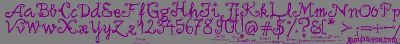 fuente firlefanz demo – Fuentes Moradas Sobre Fondo Gris