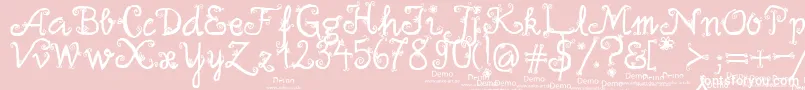 firlefanz demo Font – White Fonts on Pink Background