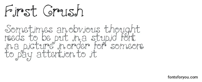 Шрифт First Crush