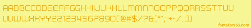 First In Line Font – Orange Fonts on Yellow Background