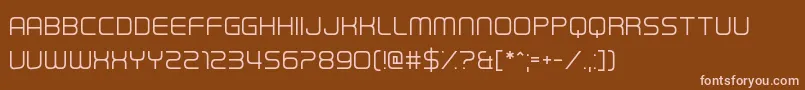 Шрифт First In Line – розовые шрифты на коричневом фоне