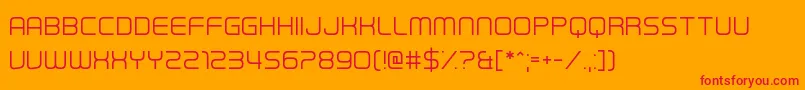 First In Line Font – Red Fonts on Orange Background