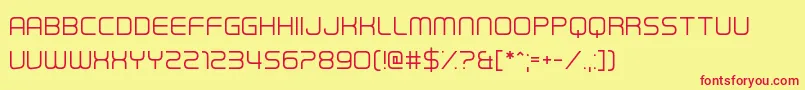 First In Line Font – Red Fonts on Yellow Background