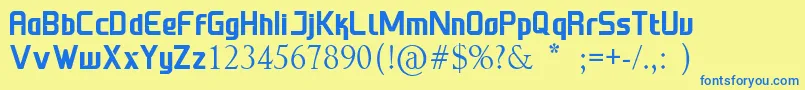 First Job DEMO Font – Blue Fonts on Yellow Background
