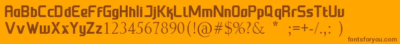 First Job DEMO Font – Brown Fonts on Orange Background