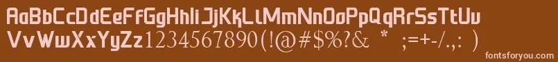 First Job DEMO Font – Pink Fonts on Brown Background