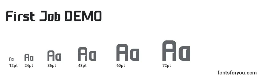 First Job DEMO Font Sizes