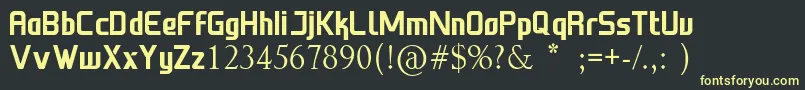 Шрифт First Job DEMO – жёлтые шрифты на чёрном фоне