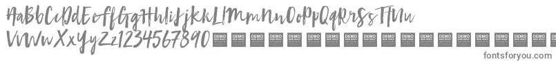 First Take   Demo-fontti – harmaat kirjasimet valkoisella taustalla