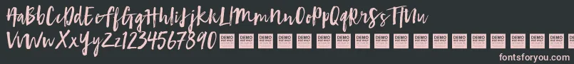 First Take   Demo Font – Pink Fonts on Black Background